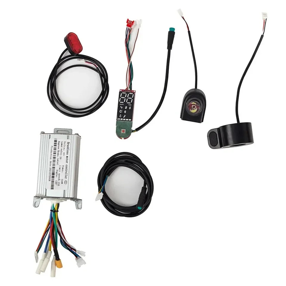 Scooter 36V 350W Brushless Controller Dashboard Accelerator Svetlomet Tache Light Brack Ruck Silikone Cover pre Xiaomi M365