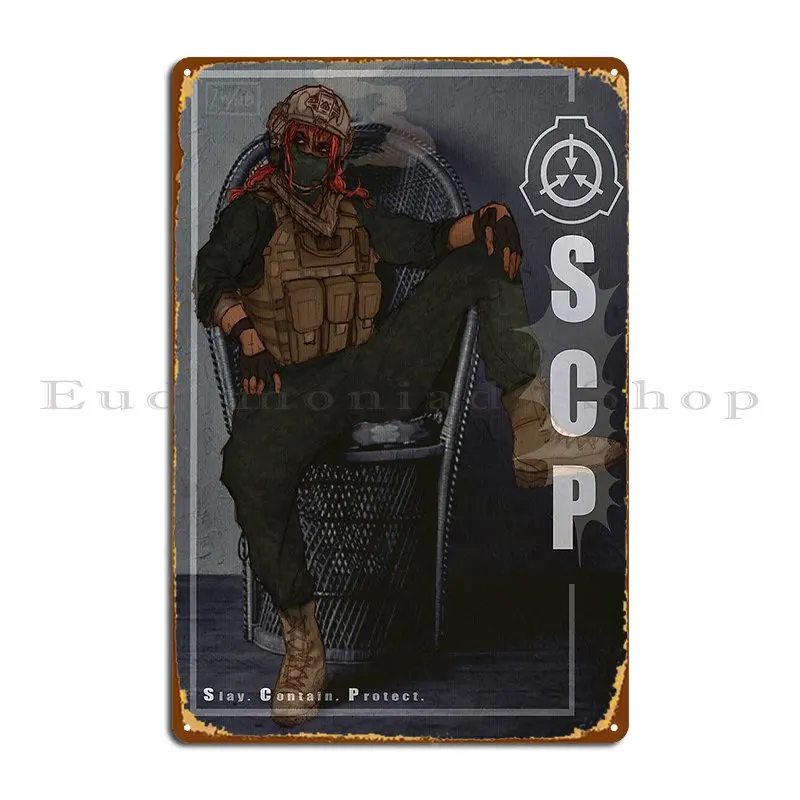 SCP MTF plagát Metal Plaque Tlačená večierok DECORD PARTY CINEMA TIN Sign plagát
