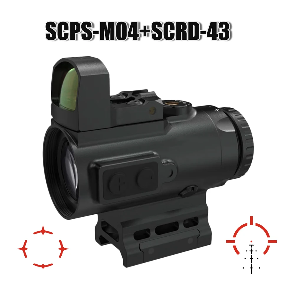 SCPS-M04 SCRD-66 Mini Prism Rifle SCOUSE 4x24 Compact CQB Optics IP67 Waterproof Fit AR15 pre vonkajšie lovecké príslušenstvo Airsoft Airsoft Airsoft