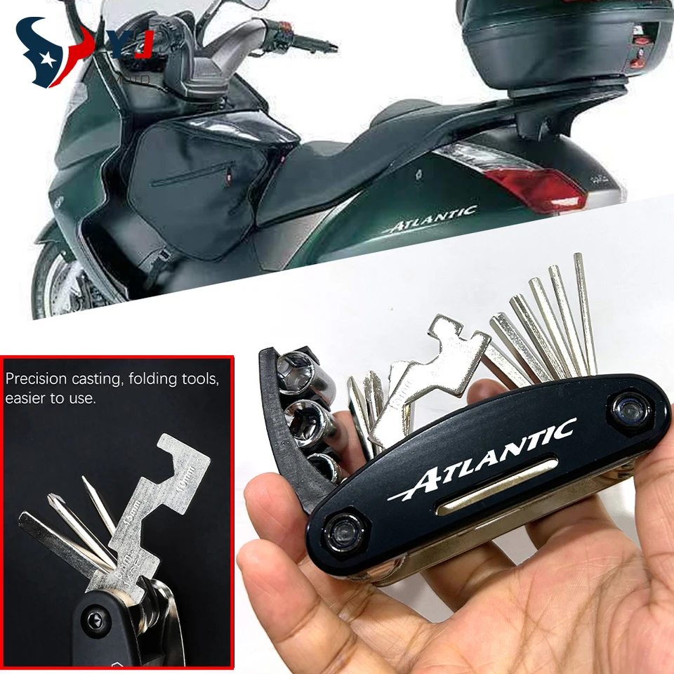 Screwdriver motocyklového nástroja pre Aprilia Atlantic 125 250 300 400 500 Sprint Accessorie 16 in 1 Sada nástrojov s viacerými opravami šesťhranných nástrojov