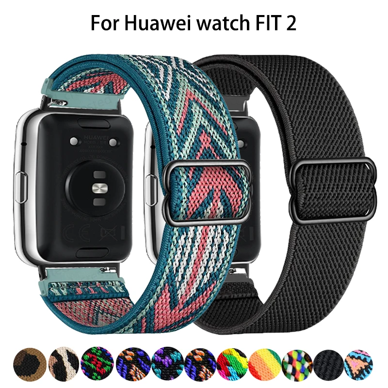 Scrunchie Band pre Huawei Watch Fit 2 Strap Smartwatch Accessories Elastic Nylon Loop náramok Correa Huawei Watch Fit2 Band