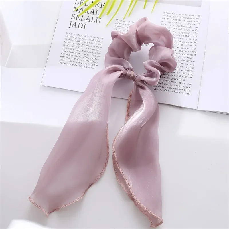 Scrunchie nové ženy Elegantné vintage tlače dot breh uzol Elastické vlasové pásy sladké módne vlasové doplnky