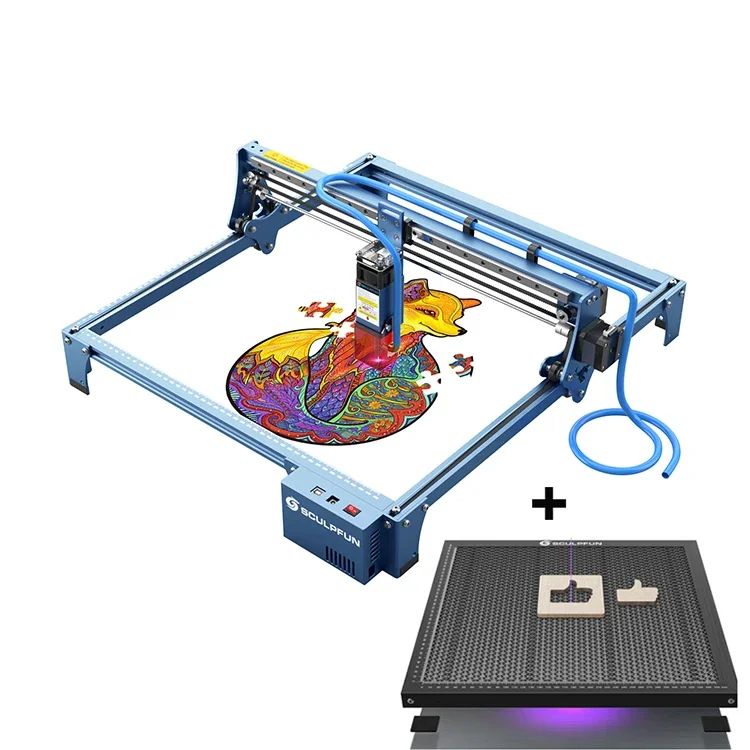 Sculpfun S10 10W Priemyselné vyrezávanie rytcového rytca Small Business Stroj Nápady laserového gravírovania s plástom