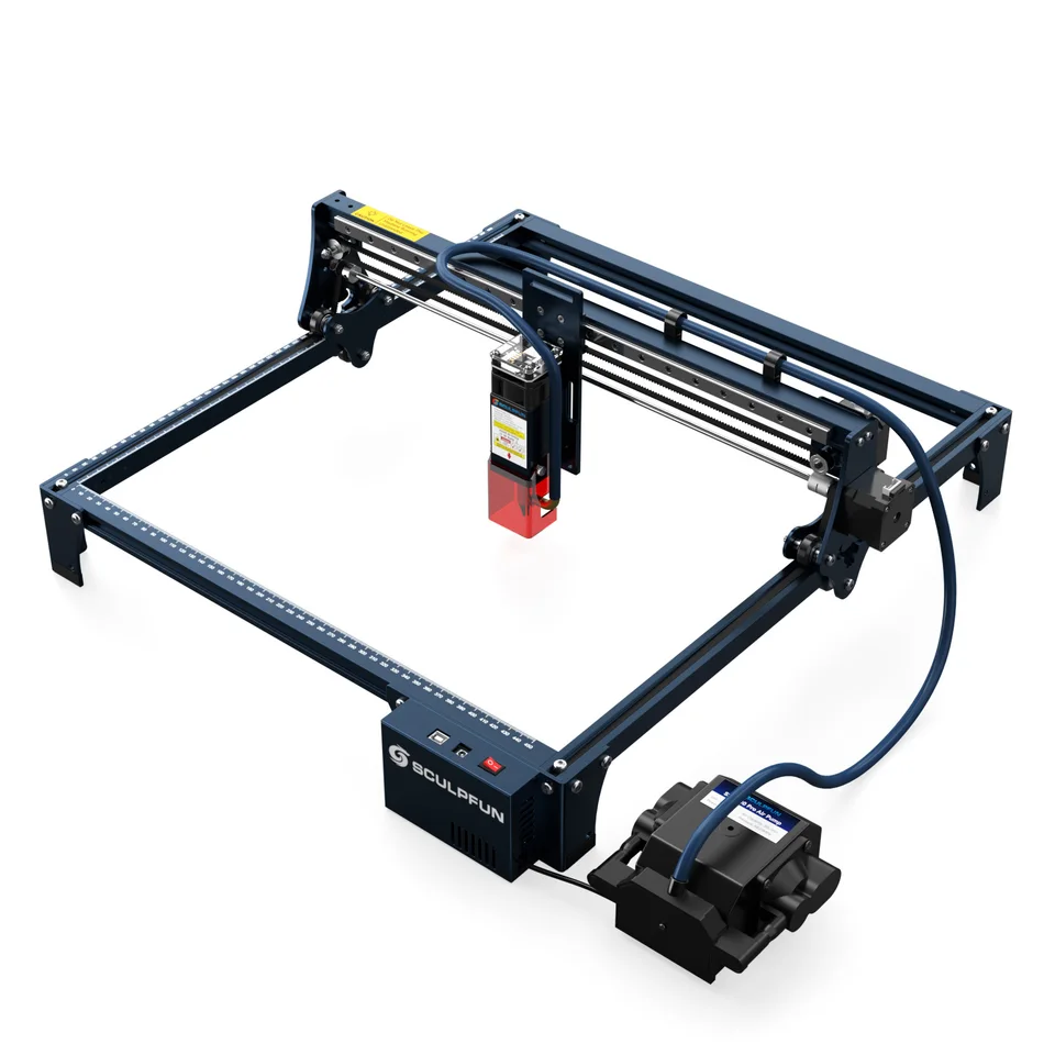 Sculpfun S30 Pro 10W laserový ryko s automatickým systémom Air-Assist System laserom gravírovacím strojom 410x400mm gravírovacia plocha