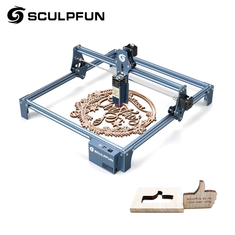 Sculpfun S9 90W Efekt laserový gravírovací stroj Ultra tenký technológia tvarovania laserového lúča Akrylový rytkový strih na strih 410x420mm