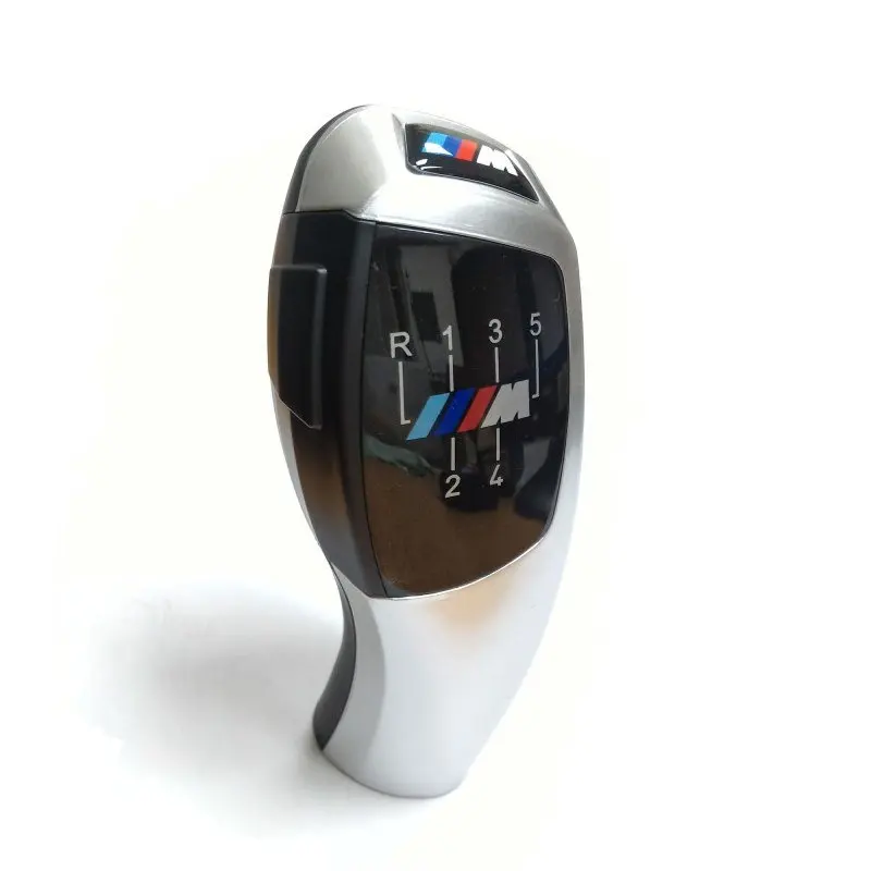 SD Motor Shift Gomb pre BMW E46 E60 E61 E63 E64 E82 E87 E90 E91 E92 E83 E84 Striebro 5-stupňový šesťstupňový manuálny prevod