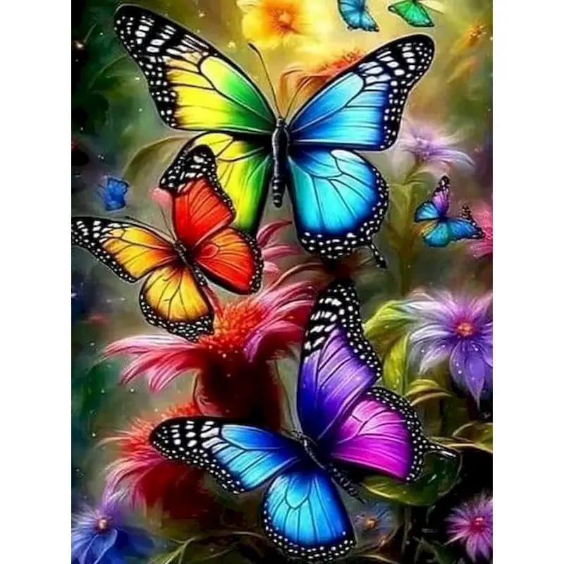 Sdoyuno motýľ Diamond Painting Kit kvetina zviera plné štvorcové okrúhle vŕtačka mozaika ružový dom dekor dokonalý darček