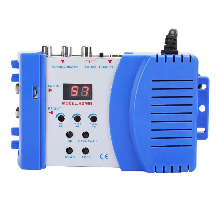 SDR HDM69 HD-MI modulátor digitálneho RF kompatibilného modulátora AV AV to RF Converter VHF UHF PAL Štandardný prenosný modulátor pre EÚ