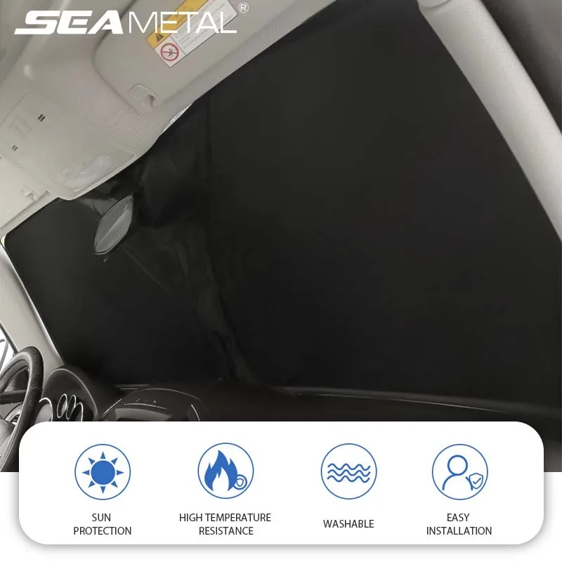 Seametal skladacie auto čelné sklo slnečný tieň Zhruba predné predné okno Sunshade dáždnik letné slnko ochrana slnečník