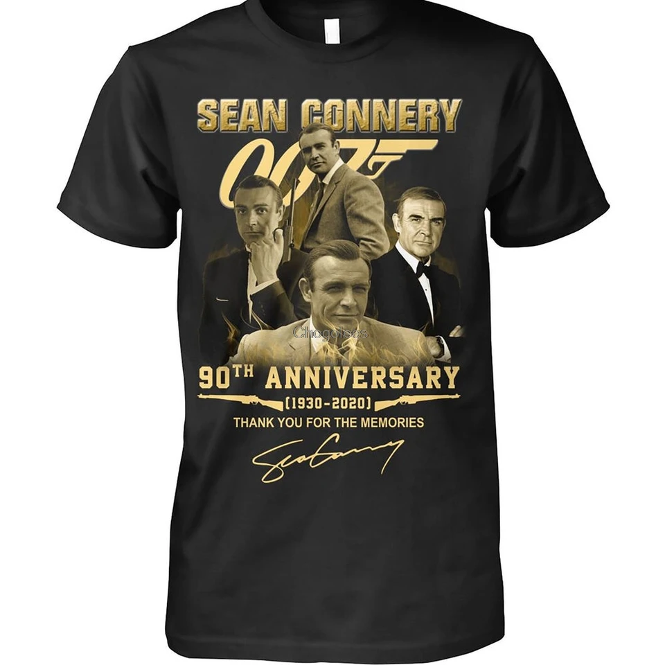 Sean Connery 007 90. výročie Ďakujem za spomienky tričko