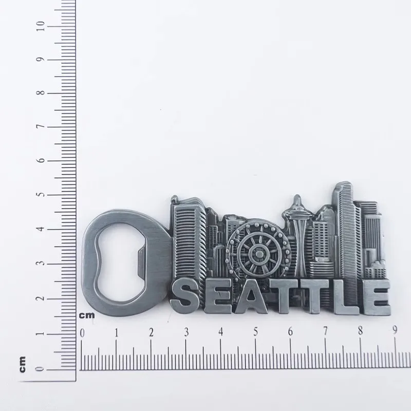 Seattle Washington Landmark Oosenter Cestovné suveníry chladničky Magnety kreatívne domáce dekorácia živici chladnička Magnetic STI