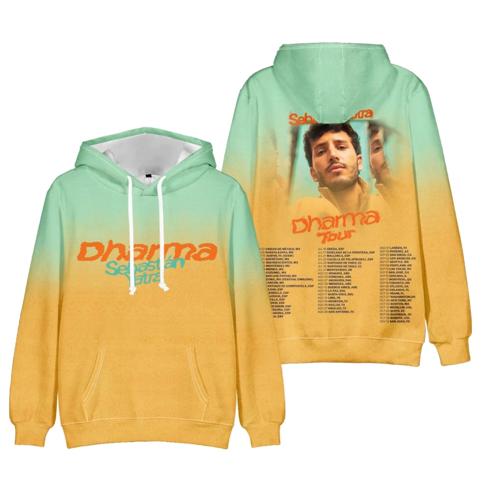 Sebastian yatra dharma mikina dharma Tour s dlhým rukávom Ženy Men s kapucňou 3D oblečenie