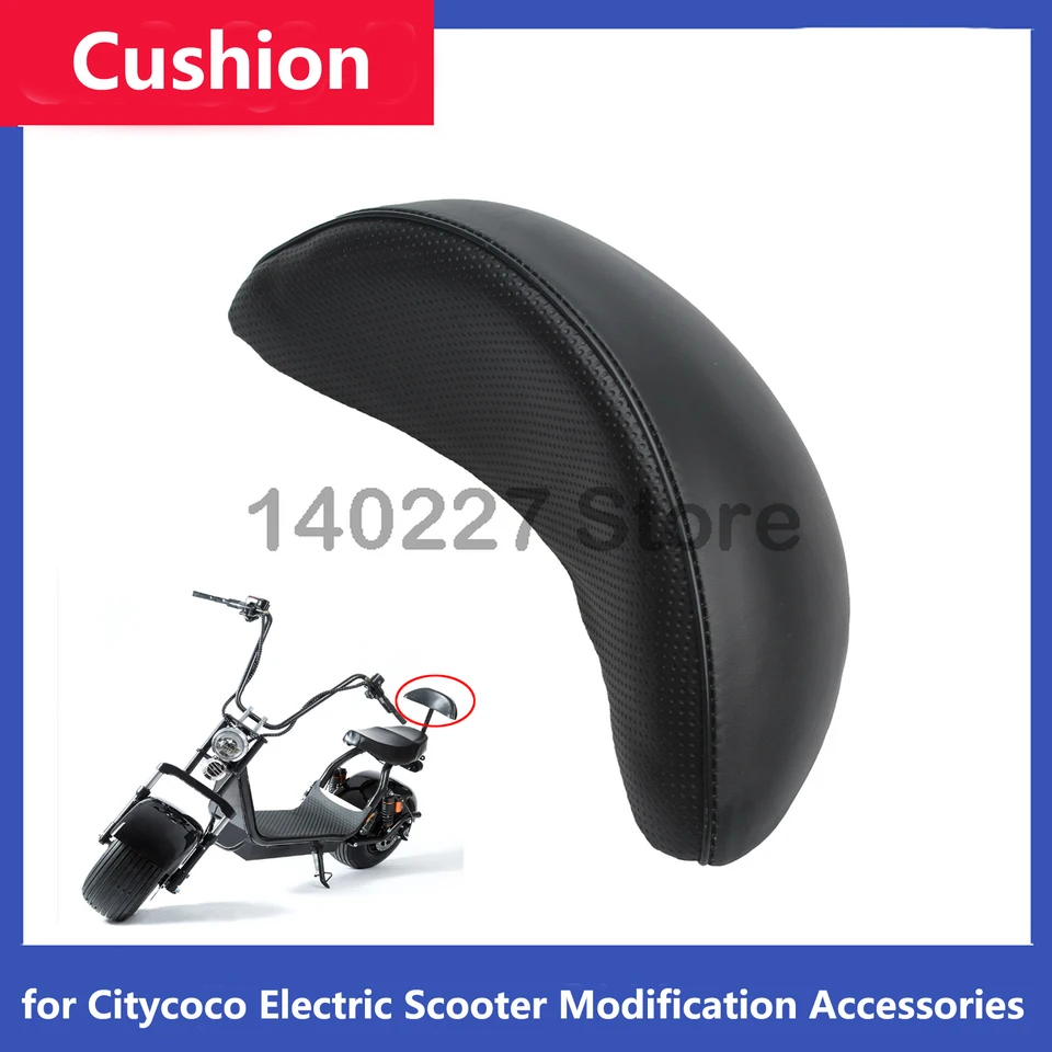 Sedadlá motocyklového sedadla Sissy Bar Backrest Cushion Pad pre Harley Honda Suzuki Kawasaki Electric Scooter Čierne kožené sedadlá