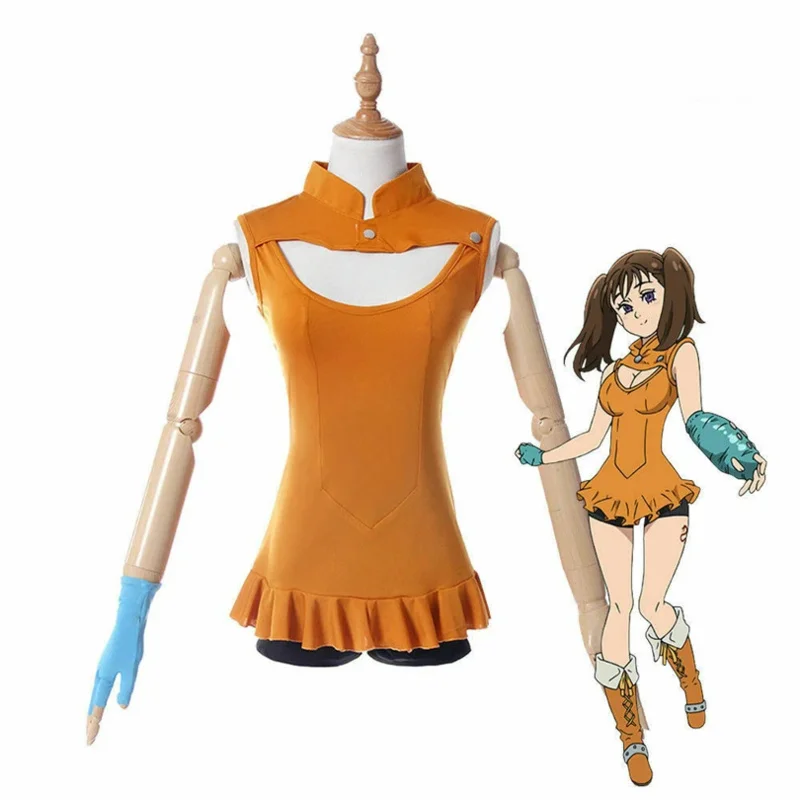 Sedem smrteľných hriechov Imashime no Fukkatsu Diane Sin of Envy Women Women Top Shorts Set Cosplay kostým plavky plavky d2