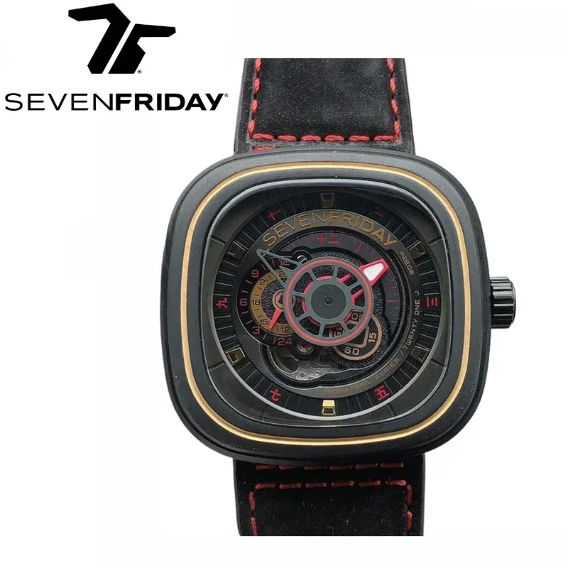 Sedemfriday Watch P2B/08 Pánske plne automatické mechanické hodinky P Séria Podolný módny muži sledujú luxusný Brand Darček