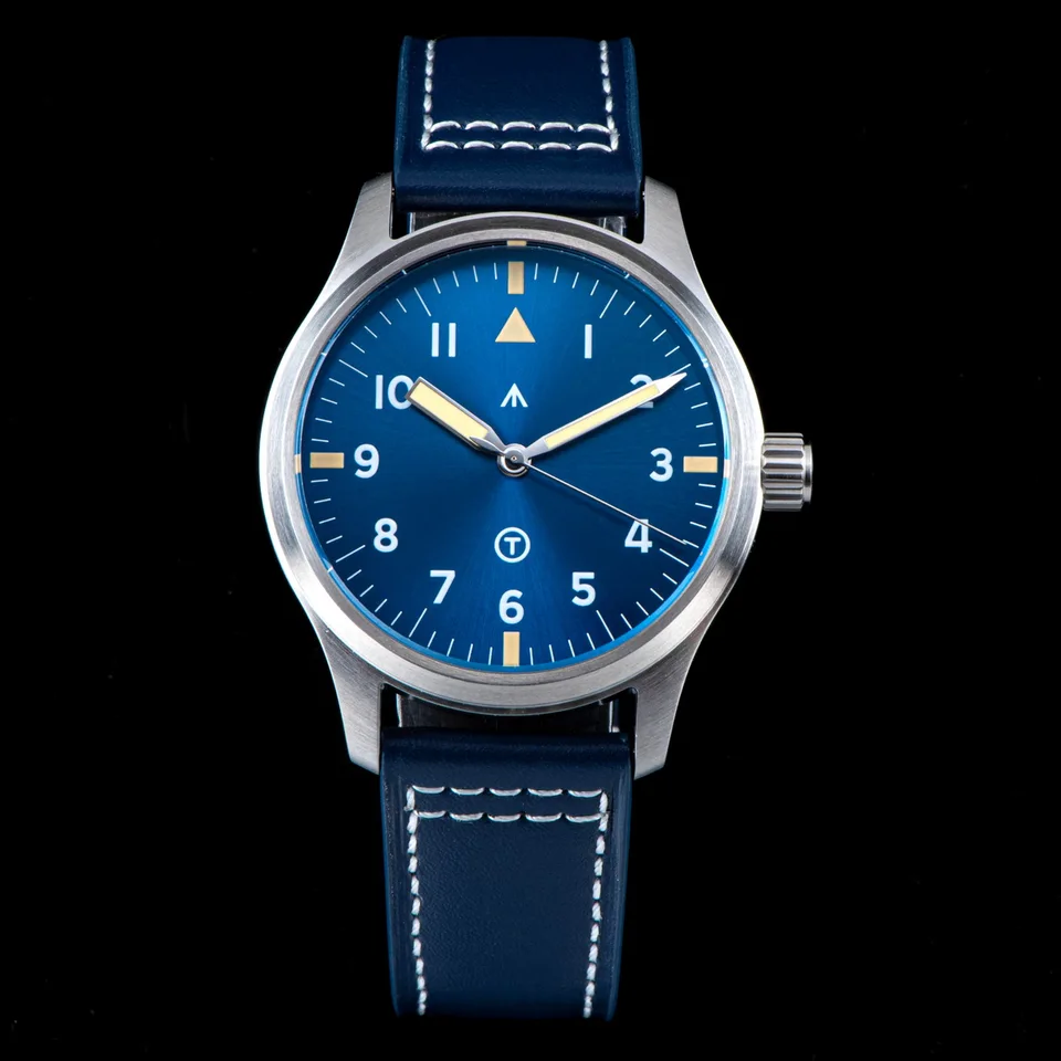 Seestern Watch of Mens Automatické mechanické náramkové hodinky NH35A Light Sapphire Crystal Witerprope Simple vojenský darček