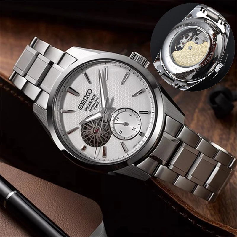 Seiko Machinery Series Fashion Business Men's Watch z nehrdzavejúcej ocele Manuálne reťaz Mechanické hodinky Pánske dátumové hodinky