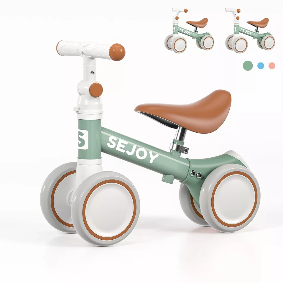 Sejojo ​​Baby Balance Bike 4 Kolesá batoľa Walker Walker Hračky pre hračky narodeniny pre dievčatá chlapec 3 farby 1-3 roky staré deti