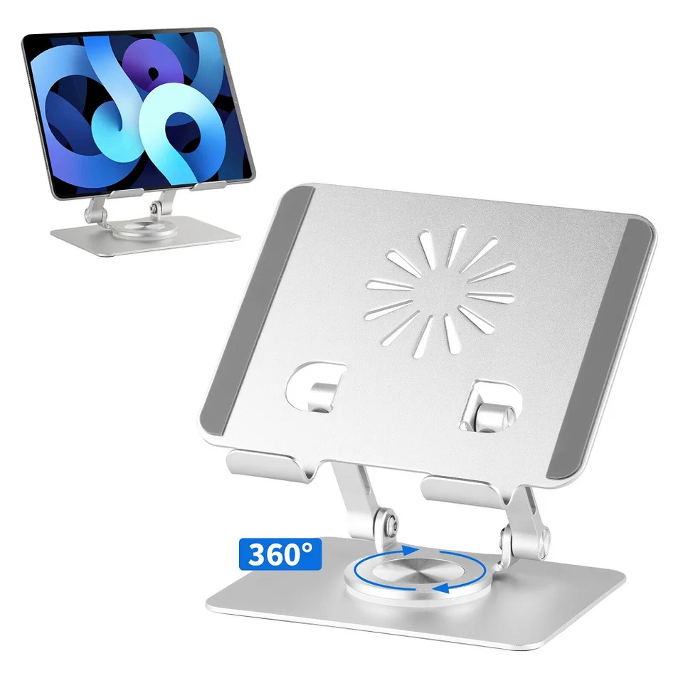 Selens 360 ° otočný tablet stolný držiak na stole hliníkové skladacie skladacie držiak na podporu telefónu iPad Statex