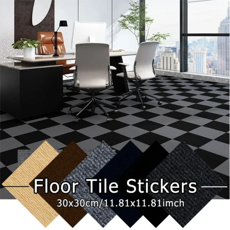 Self Adhesive Carpet Dlaždice podlahové rohože puzzle anti sklz podlahové nálepky pre obývaciu izbu hotelová podlahová dekorácia koberce 30x30cm