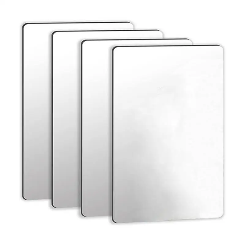 Self Adhesive Mirror Dlaždice Reflexné zrkadlá štvorce Flexibilné zrkadlo Obdĺžnikové odnímateľné zrkadlové stena Stričky na stenu