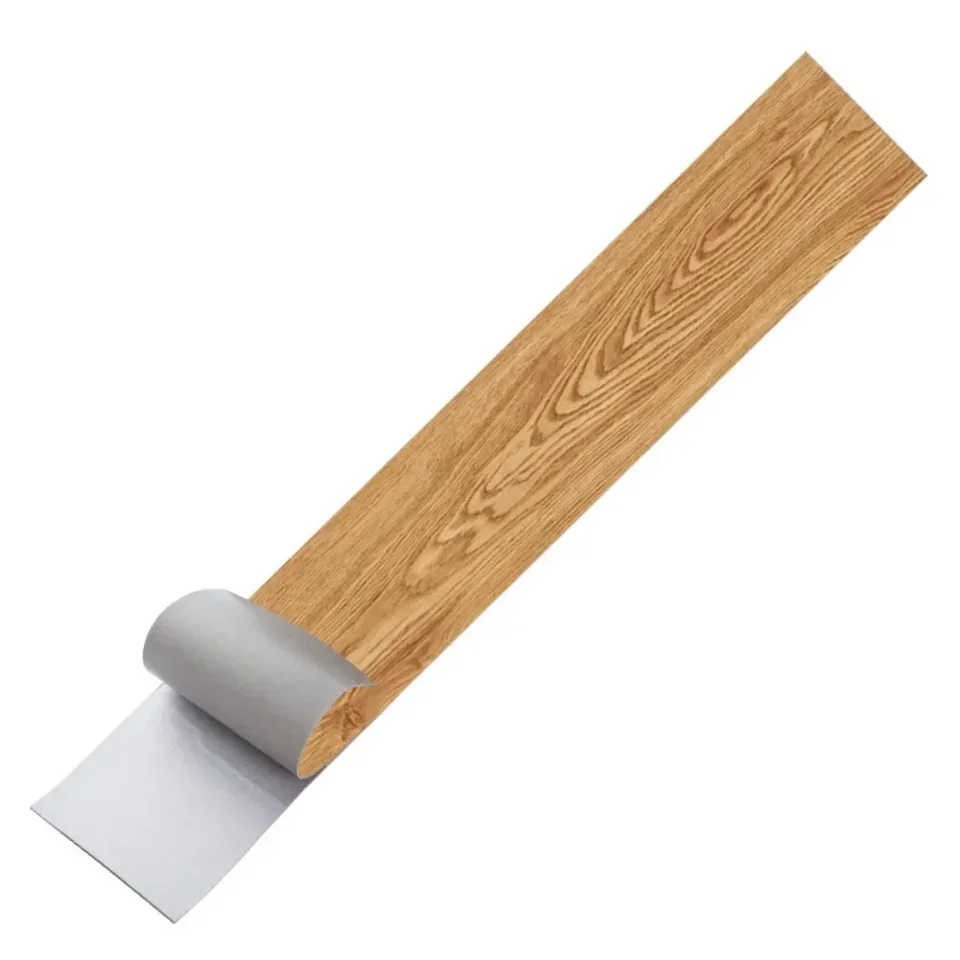 Self Adhesive PVC Drevené zrno podlahy nepremokavé a opotrebenie balkón, kúpeľňa, dlaždice pre domácnosť v kuchyni 91x15 cm