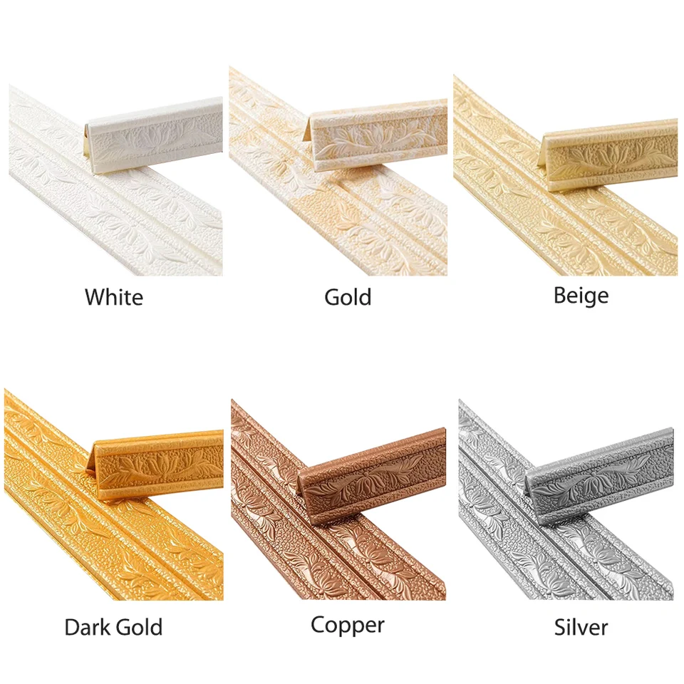 Self Adhesive Slanecbose lišta Orezanie dekoratívnych nástenných liniek Peel a Stick Tress Wall Base Foam Forming Tress pre domáci dekor