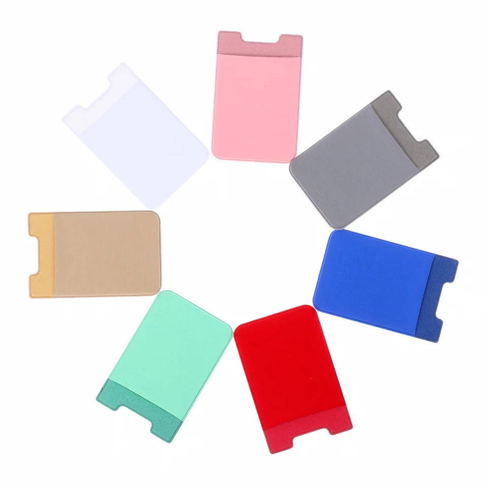 Self-územné telefónne puzdro na peňaženku na mobilnom telefóne Elastic Elastic Sticker Card Rukáv s kabelkou Univerzálny držiak na kreditné preukazy