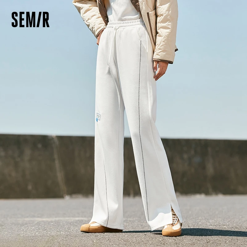 SEMIR Casual Pants Ženy dizajn štrbinové nohavice s otvoreným stehom 2023 Jeseň a zima nové