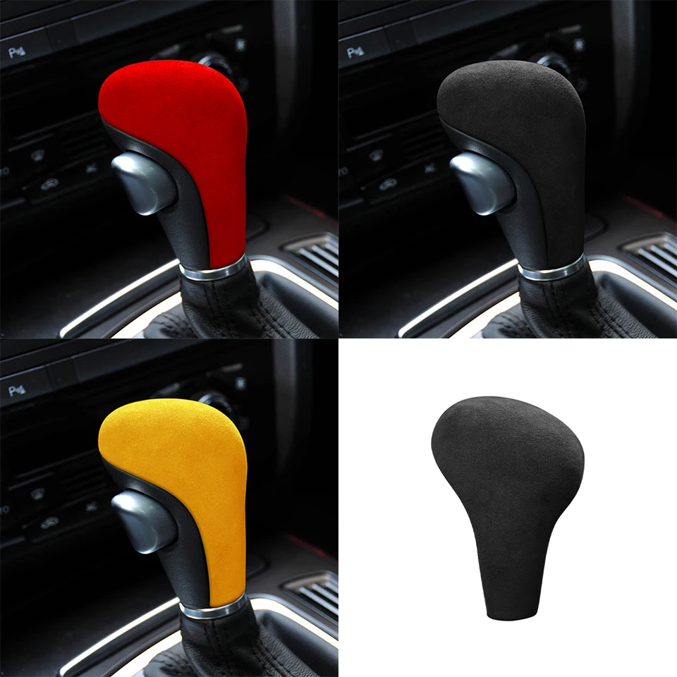Semišový zábal pre Audi A4 A5 Q5 A6 Q7 Gear Shift Shift Gomb Button Decoration Cover Tin