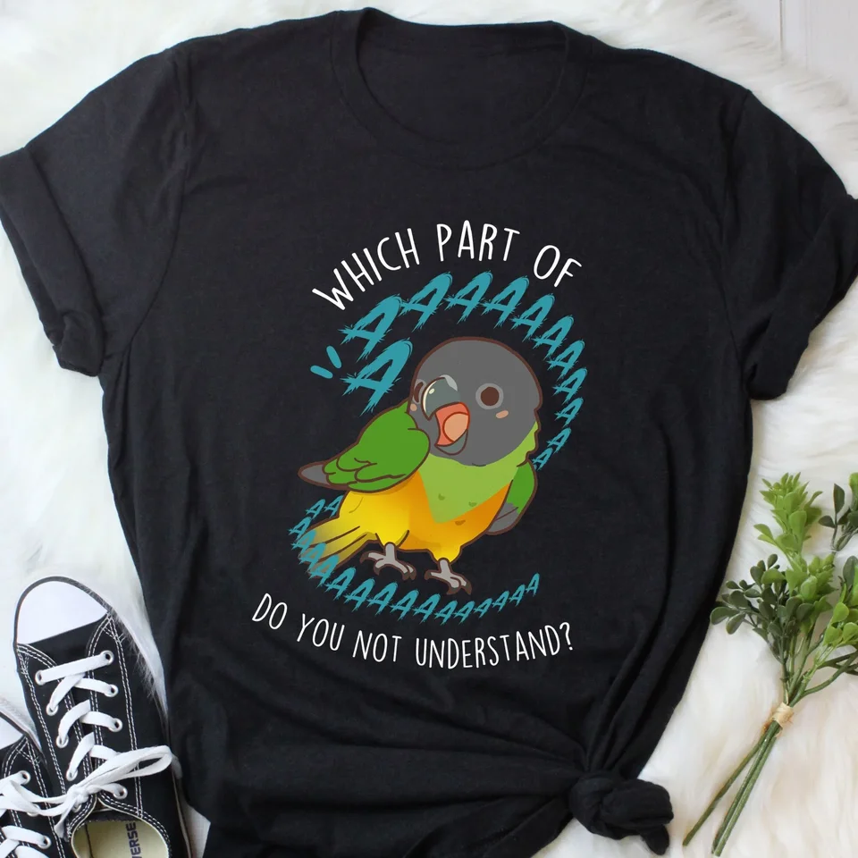 Senegal Parrot T tričko vtipný milenec roztomilý vták Bird Mama Dad Top African Pocephalus