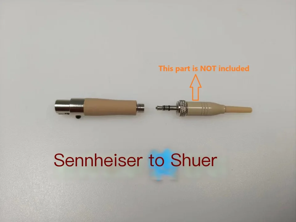 Sennheiser Plug Otočte na zástrčku Shure, Shure Plug Turn na zástrčku Sennheiser, použite na mikrofón