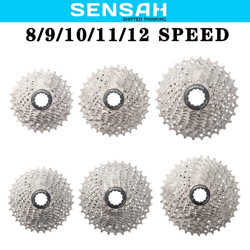 Sensah 8/9/10/11/12 Speed ​​Road Bike Cassette 11V 23T/25T/28T/30T/32T/34T/36T Freewheel Bicycle K7 10S zotrvačník pre HG Hub