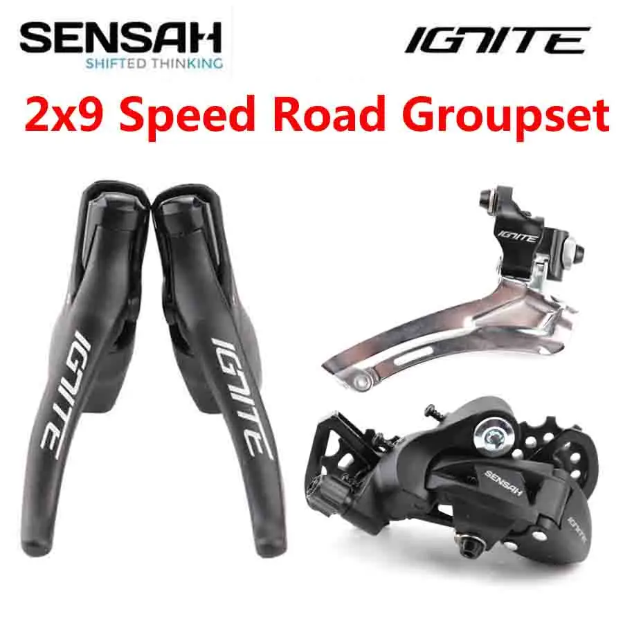 Sensah Ignite Road Bike Shifter 2x9 Speed ​​Zadná prehadzovacia prehadzovacia predná prehadzovač R7000 Tiagra Sora Sensah Empire Pro Sensah GroupSet