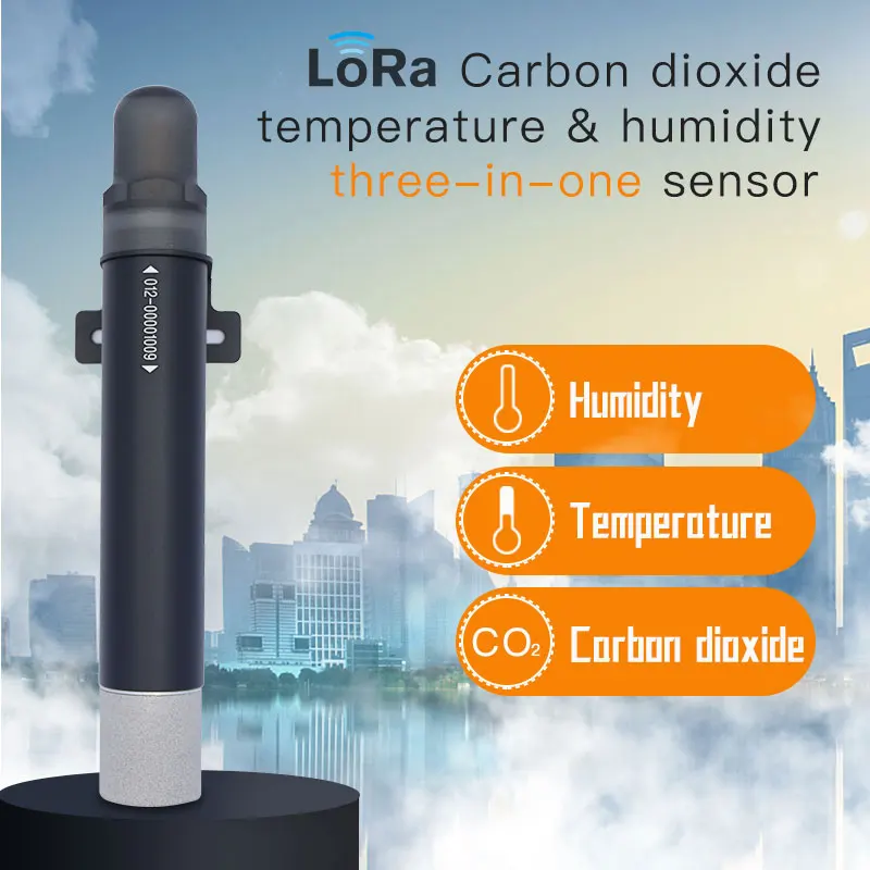 Senzor LORA CO2 s meraním teploty a vlhkosti, detektor bezdrôtového oxidu uhličitého