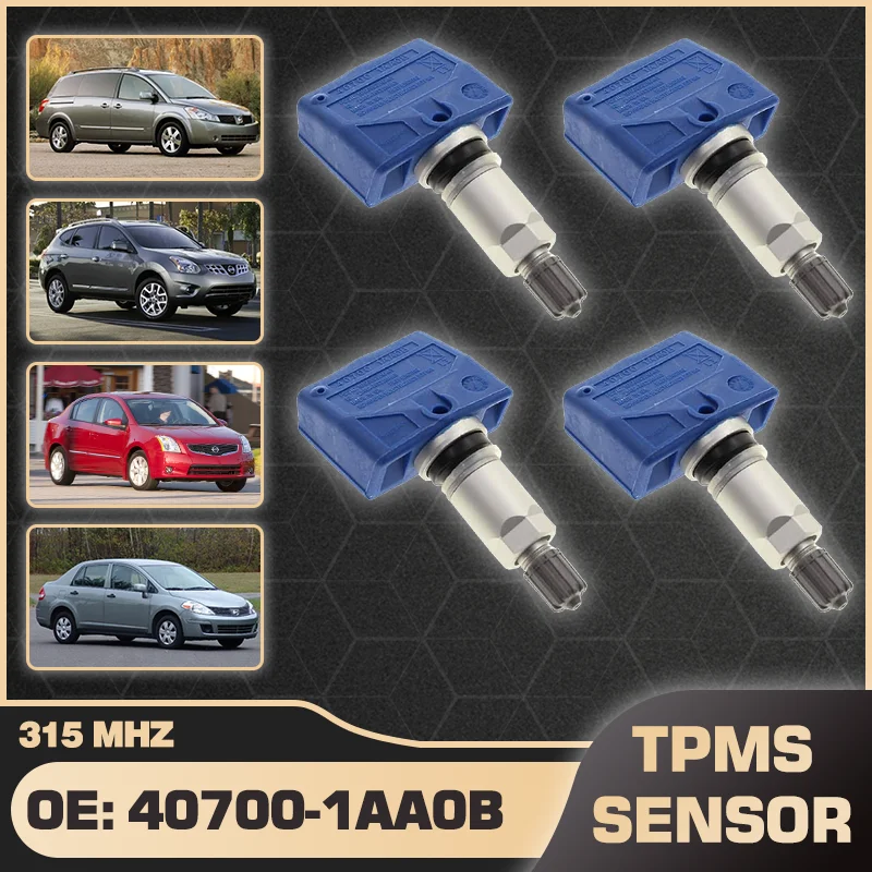 Senzor tlaku TPMS TPMS 40700-1AA0B 315 MHz pre Nissan Quest Nissan Rogue Nissan Sentra Nissan Versa 2007-2012 40700-JA01B