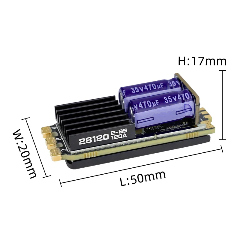 Sequre 28120 Brushless ESC 2-8S napájací zdroj 120a BLHeli_32 | AM32 Firmvér podporuje frekvenciu 128 kHz PWM pre pretekársky robot FPV
