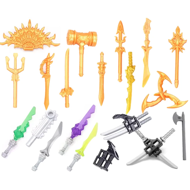 Seraph Gold Angel Sword Weapons Building Block Moc Soul Master Figures Soul Soul Soul Body Model Model dieťaťa vianočný darček