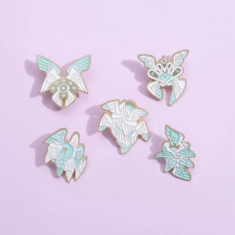 Seraphim Eye Smalt Pins Pure White Angel Wings Spirit Seraph brošne klopa batoh odznaky šperky darček