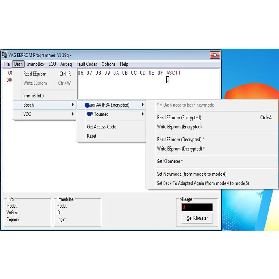 (Service) pre programátor VAG VDO EEPROM V1.19G Stiahnutie a inštalácia