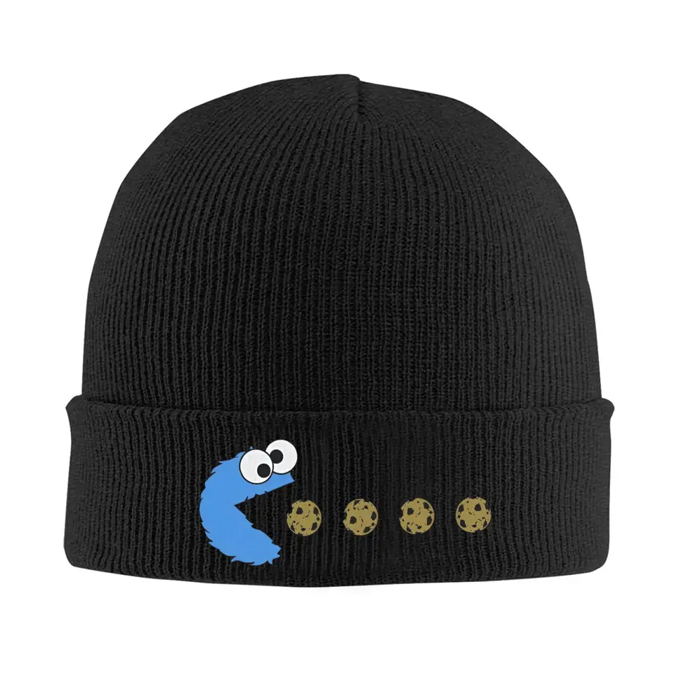 Sesame Streets Cookie Monster pletené klobúky Jeseň Zimné lebky čiapky Baggy Cartoon Caps