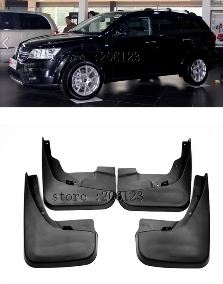 Set formované klapky na bahno pre Dodge Journey Fiat Freemont Mudflaps Splash Guards bahen klapky bahno 2011 2012 2013 2014 2015 2016