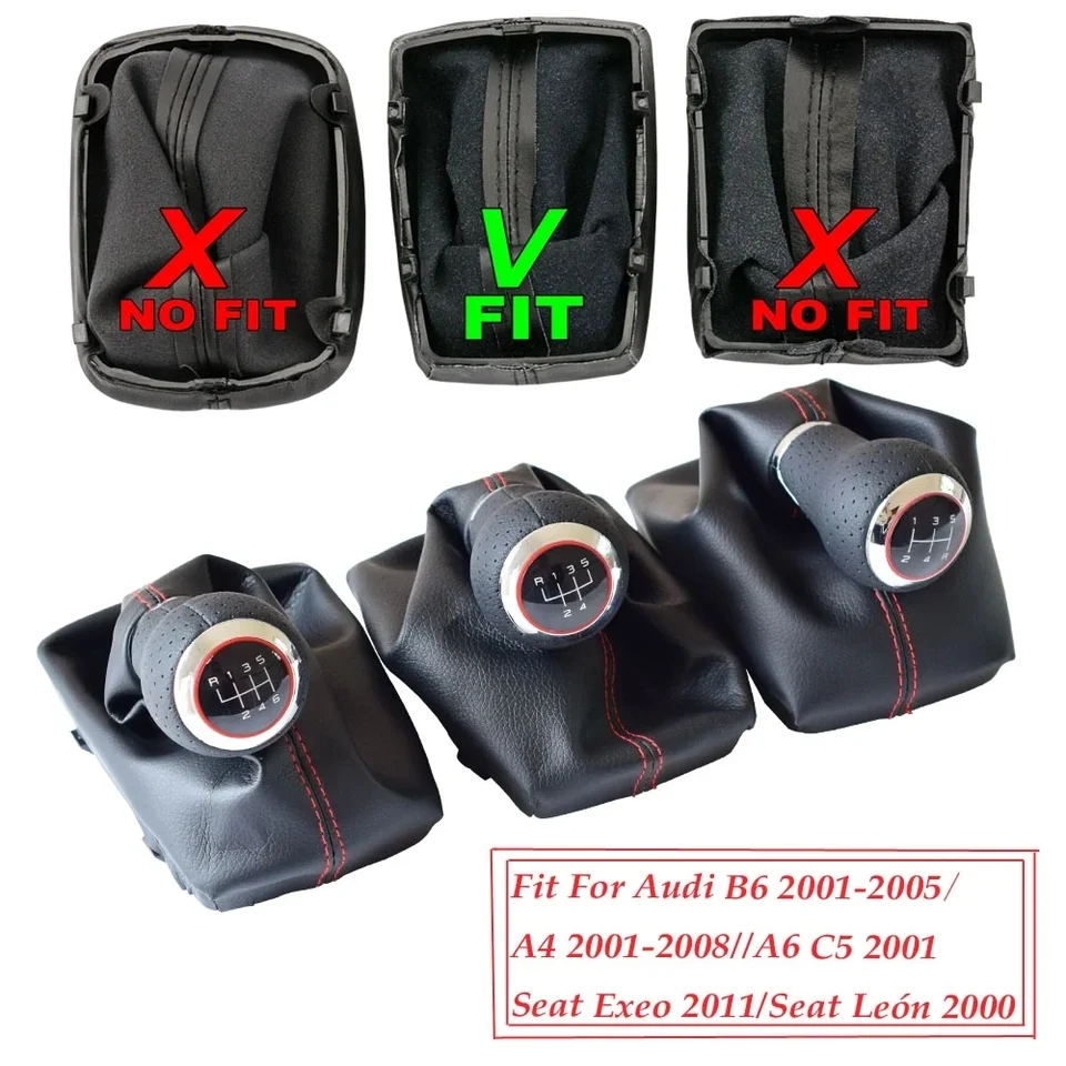 Set Gear Shift Ruck Ruck Complete Boot Cover pre Audi A4 (2001-2008) B6 (2001-2005) A6 C5 (2001) pre Seat EXEO (2011) Leon (2000)