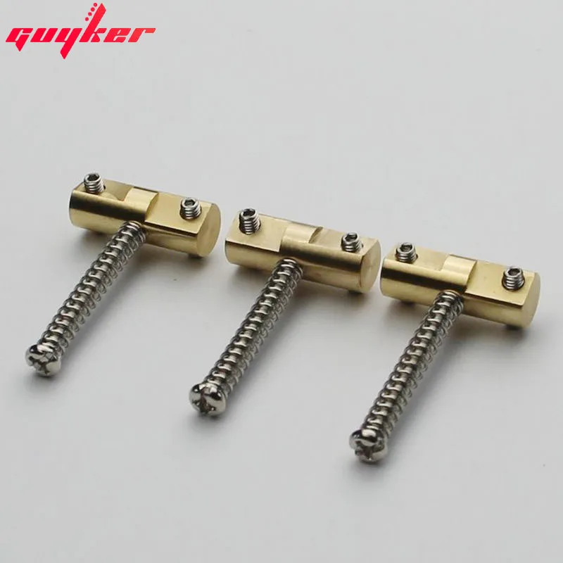 Set gitarový most sedlá (3 ks) Wilkinson Guitar Bridge 10,8 mm mosadz kompenzované sedadlá pre náhradnú časť TL