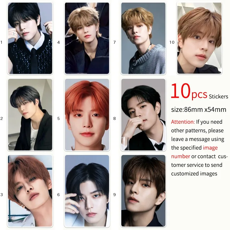 Seungmin Kórejský mužský spevák anime znaky hry 10ks zbierka módne pamätné vodotesné puppildecorácie