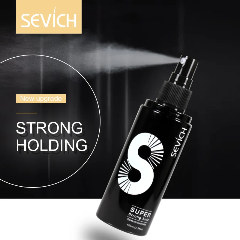 Sevich 100 ml módny styling vlasov sprej každodenne použite unisex silné upevňovacie vlasové vlákno vlákno Rýchle jednorazové nakladacie vlasové držanie sprej na vlasy