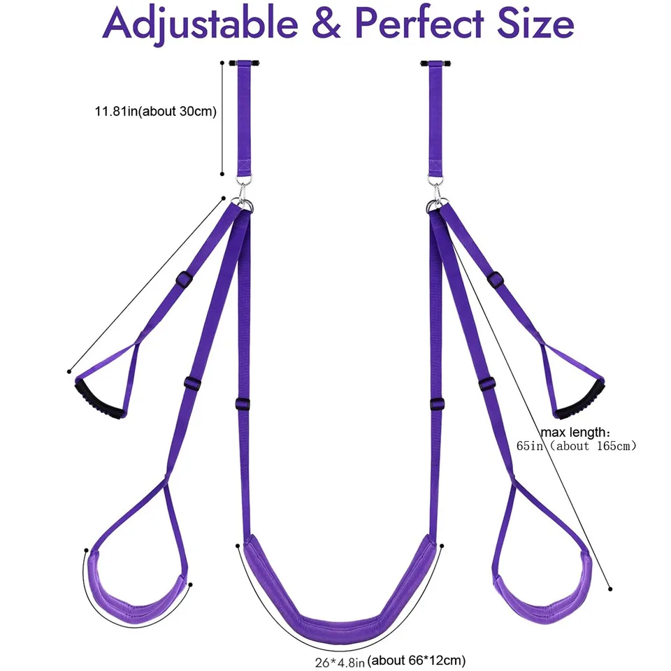Sexuálne výkyvy pre páry Exotické zavesenie Mat New Door Sex Swing Purple Cushion Condol Belt BDSM dámske sexuálne hračky pre dospelé hračky 18+