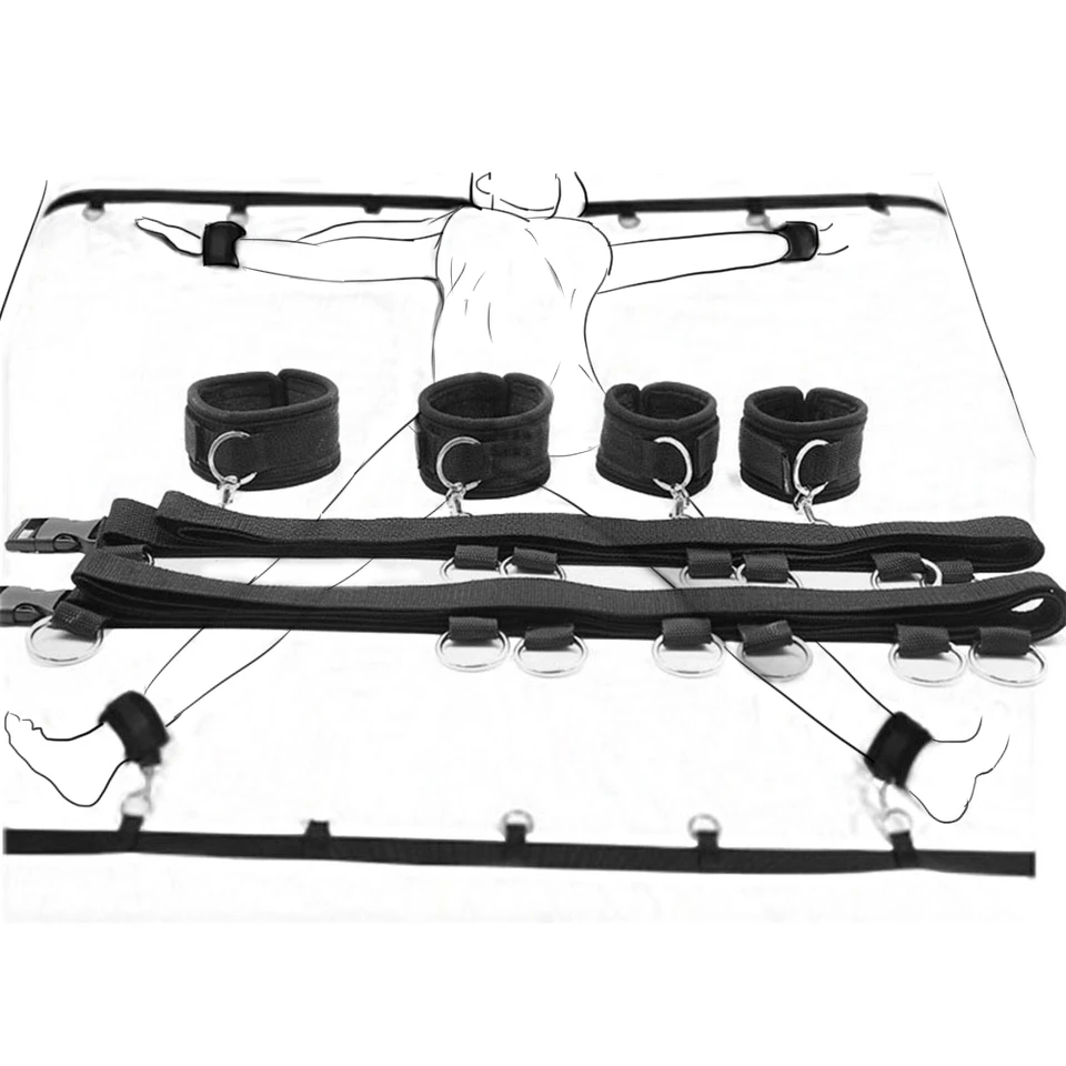 Sexuálny nábytok putá a členky Cuffs BDSM Bondage Set Obstroje otvorená nôh fetiš dospelý sexuálny hračky pre páry hry Sex Products