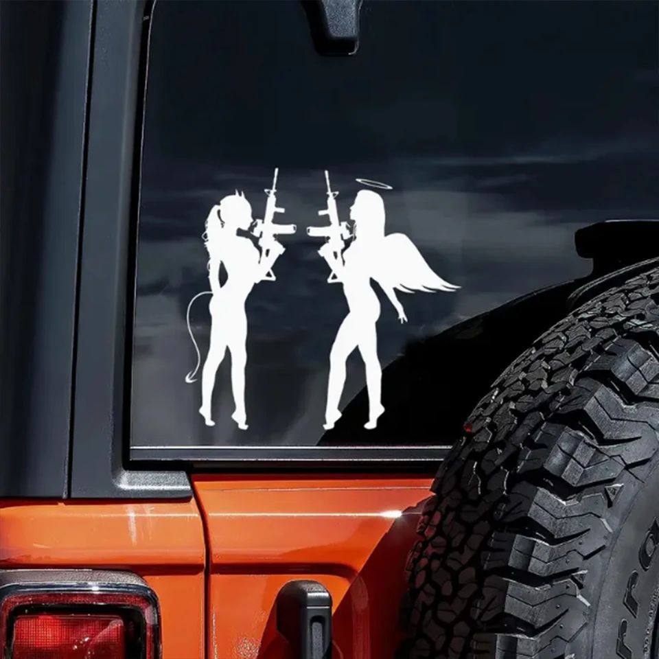 Sexy anjel tvár Devil Lady CARTS pre notebook pre notebook Fľaša na fľašu Phone Macbook CAR TRACK VAN SUV Motorcycle Wall nárazník