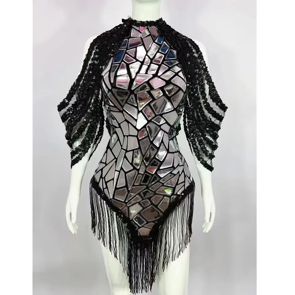 Sexy backless flitry Tassel Dress Dámske dám